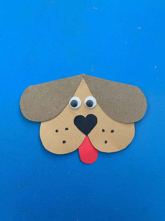 Valentine Dog Face Craft for Kids