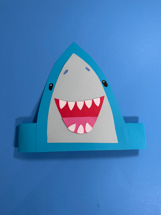 Shark Paper Headband Craft for Kids – Free Template