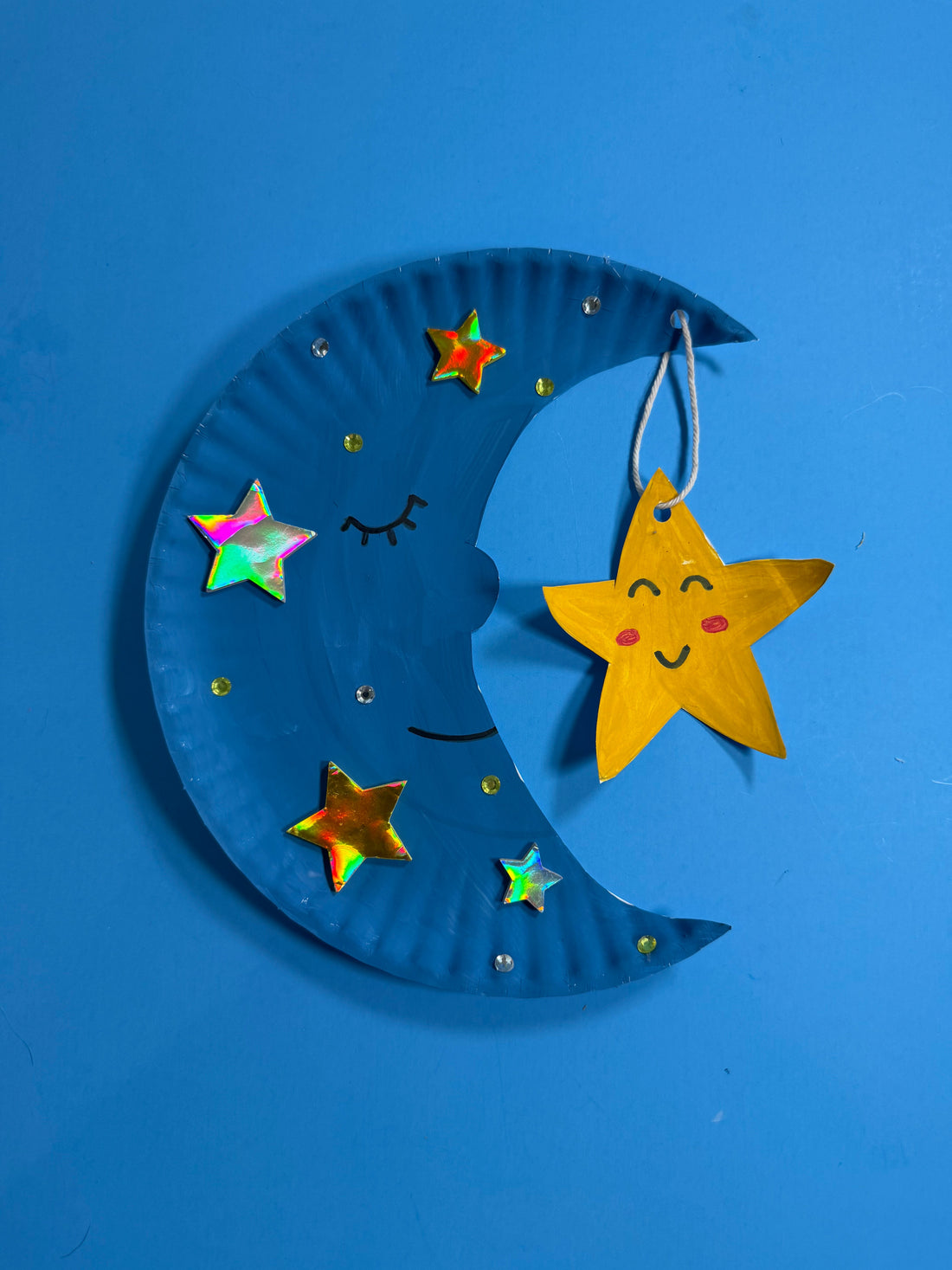 Moon and Star Paper Plate Craft for Kids – Free Template
