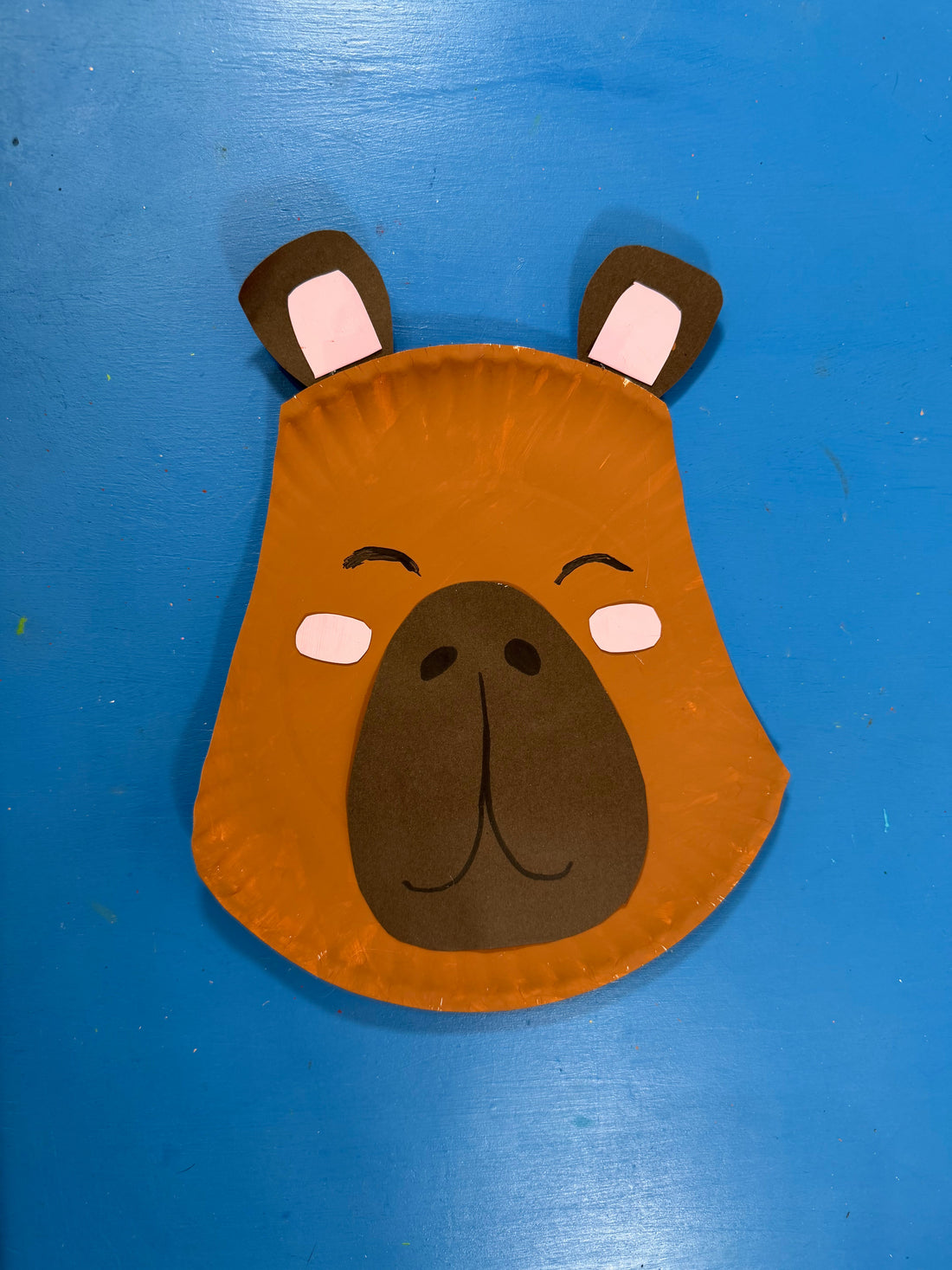Paper Plate Capybara Craft for Kids – Free Template