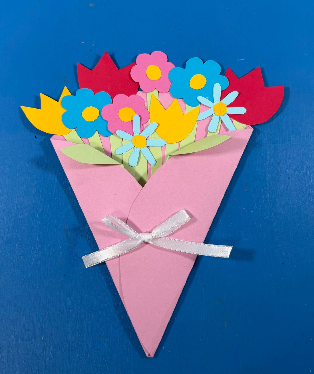 Paper Flower Bouquet Craft for Kids