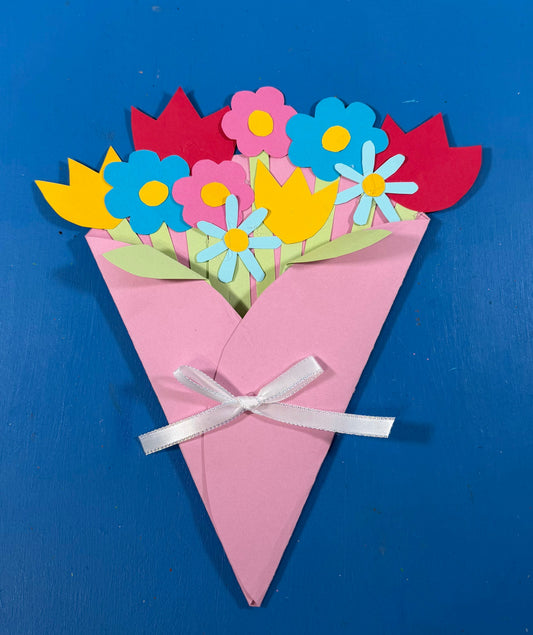 Paper Flower Bouquet Craft for Kids