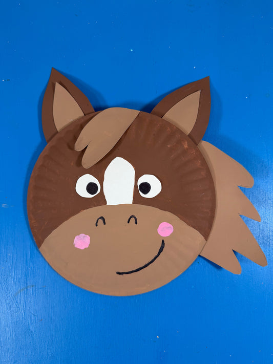 Easy Paper Plate Horse Craft for Kids (Free Template!)