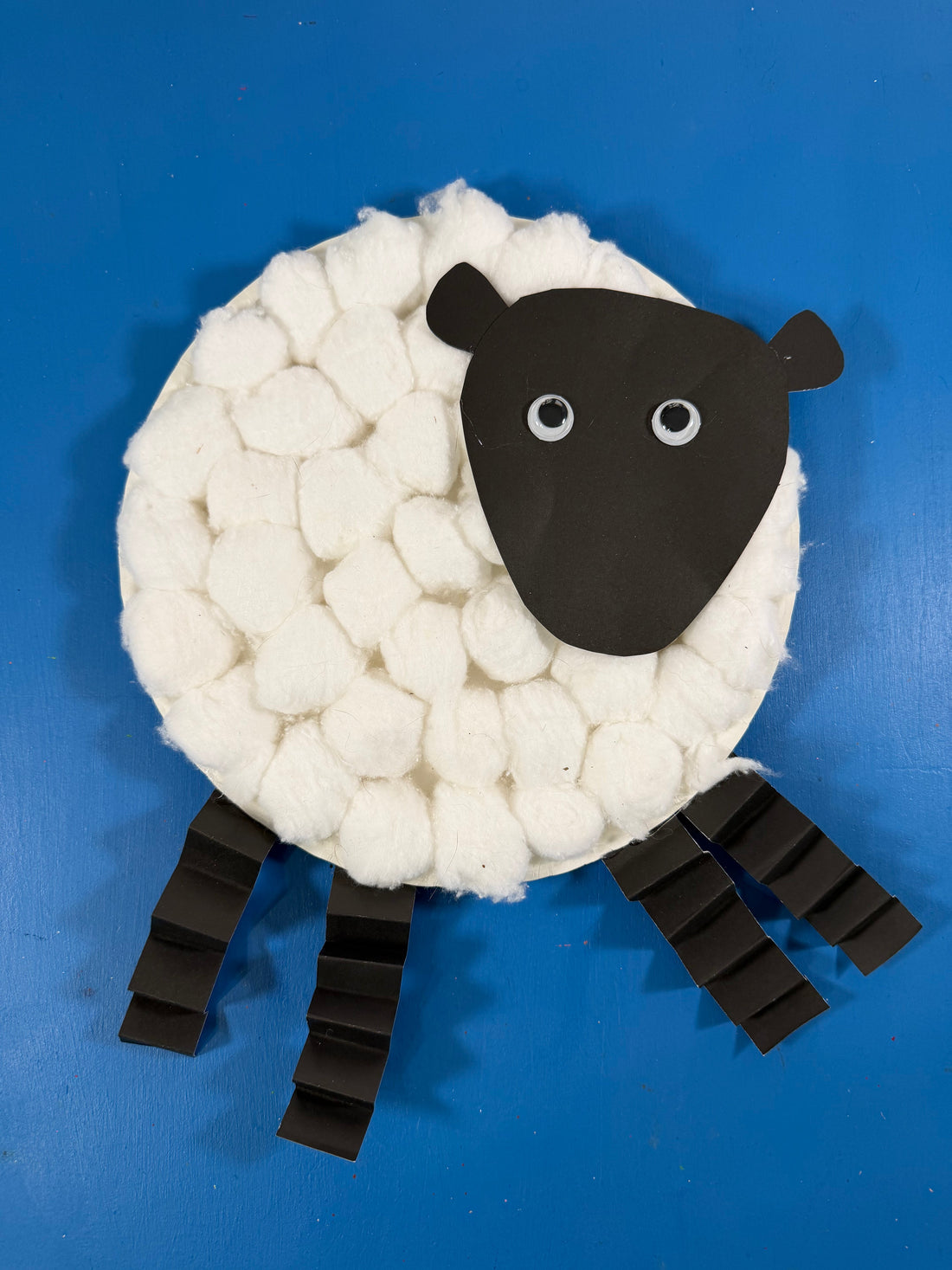Adorable Cotton Ball Sheep Paper Plate Craft for Kids