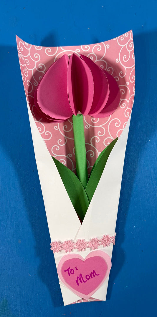 3D Paper Tulip Mother's Day Craft for Kids – Free Template