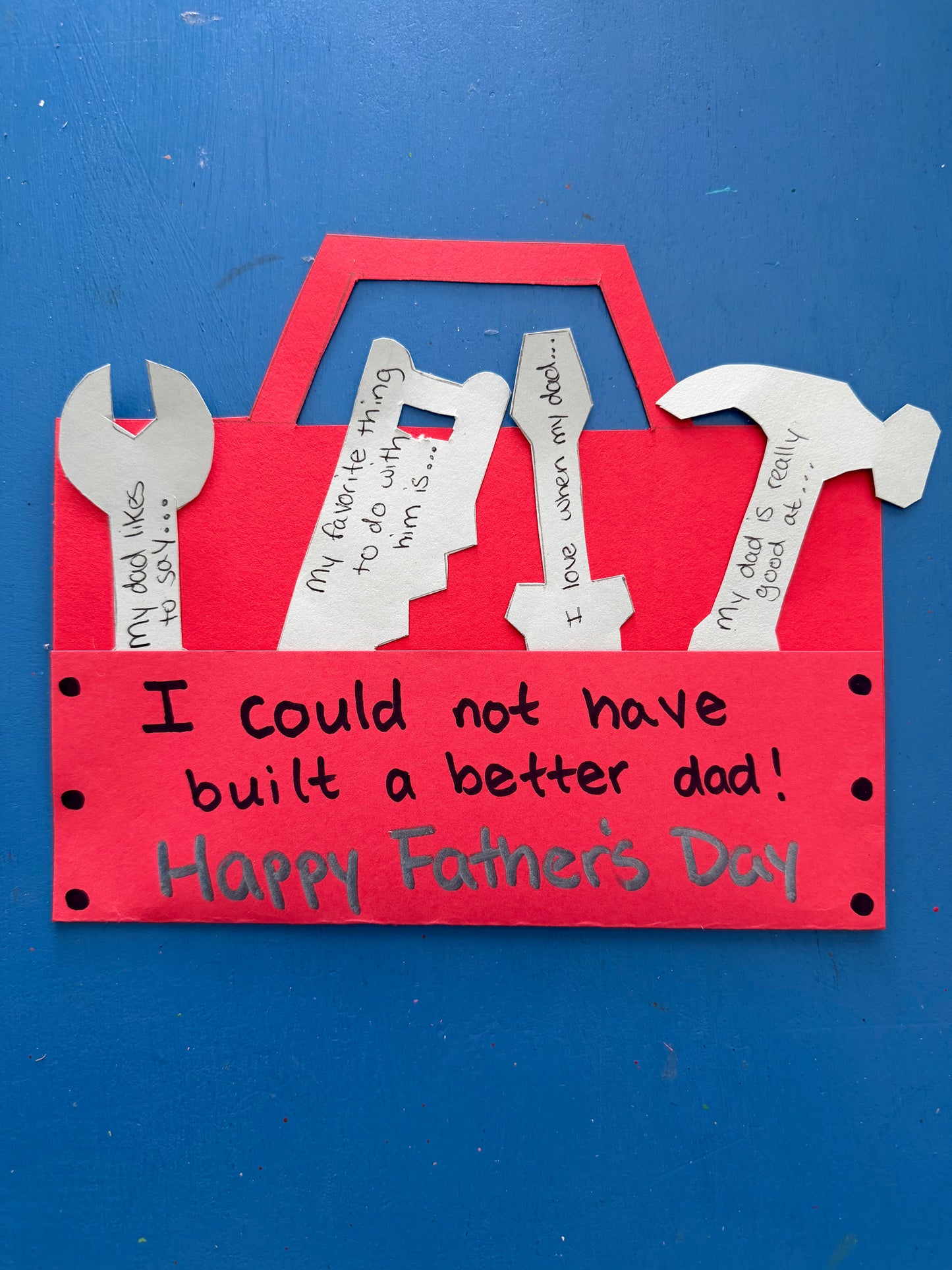 Father's Day Tool Box Craft for Kids – Free Template