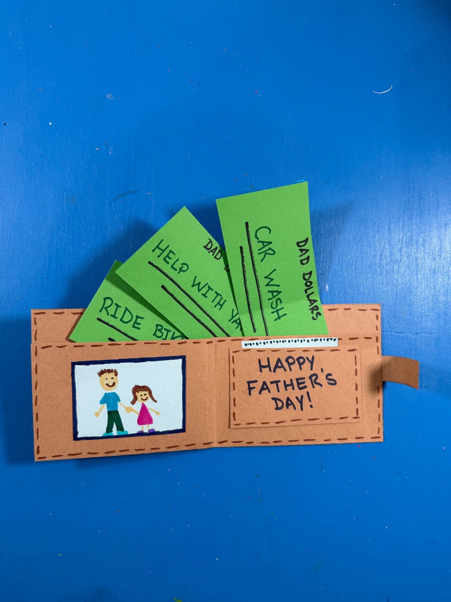 Father's Day Paper Wallet Craft for Kids – Free Template