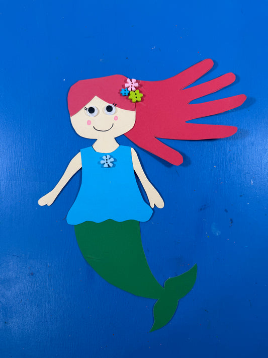Handprint Mermaid Paper Craft for Kids – Free Template
