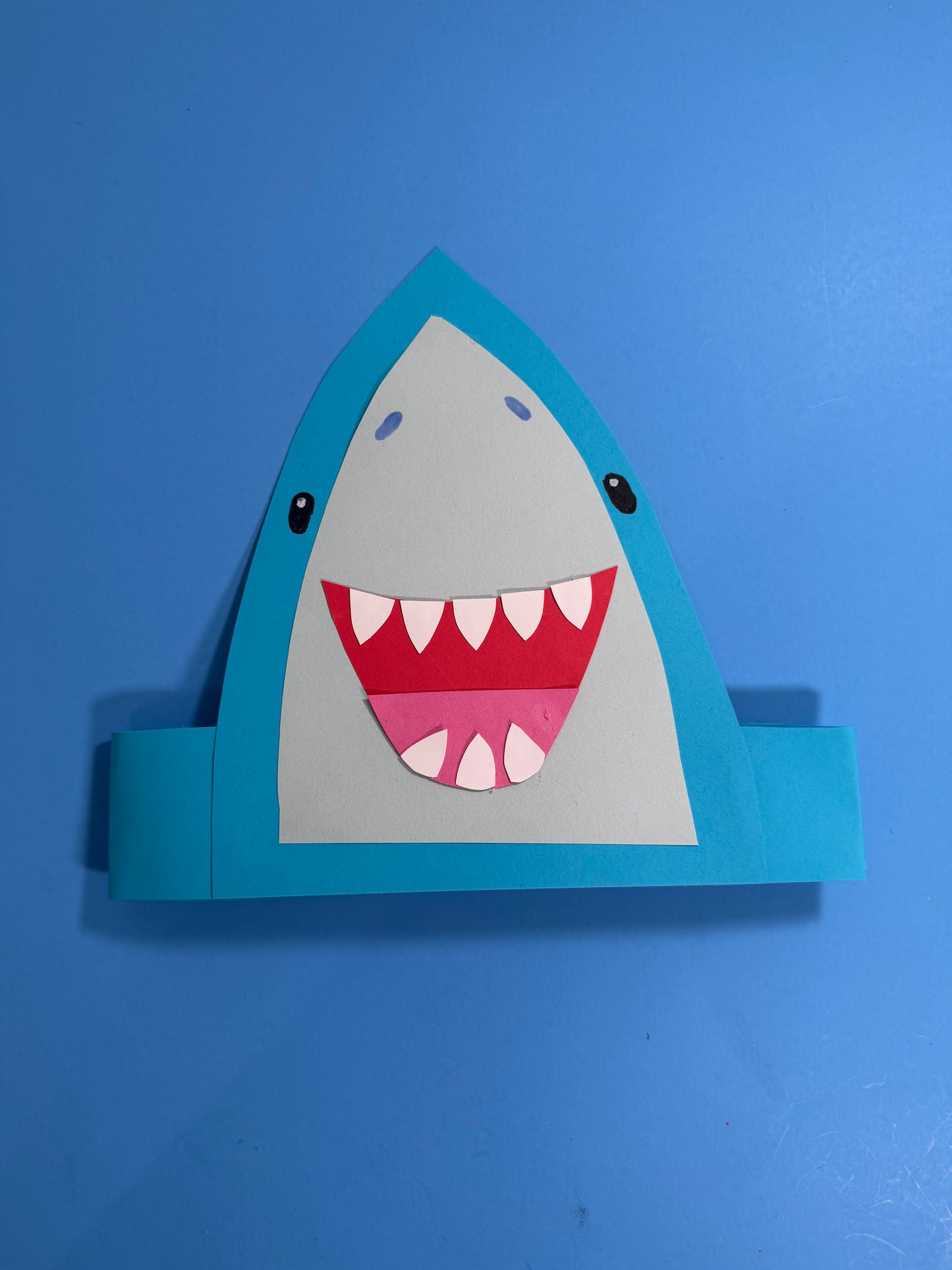 Shark Paper Headband Craft for Kids