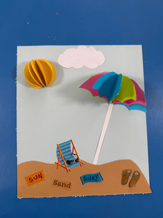 Summer Beach Scene Paper Craft for Kids – Free Template