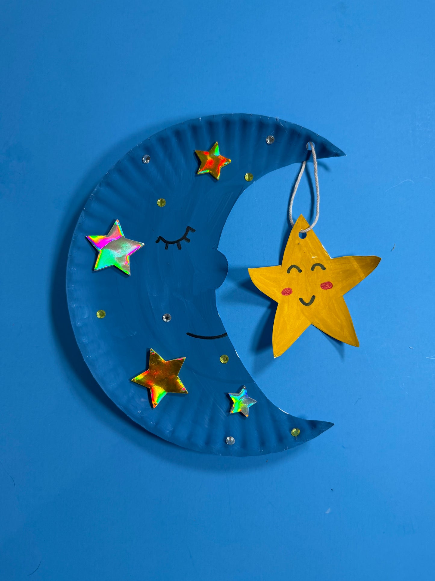 Moon and Star Paper Plate Craft