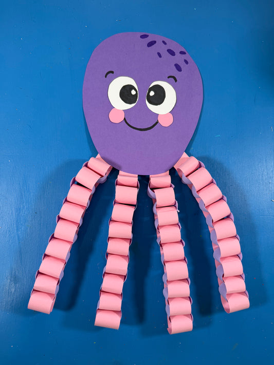 Paper Chain Octopus Craft for Kids – Free Template