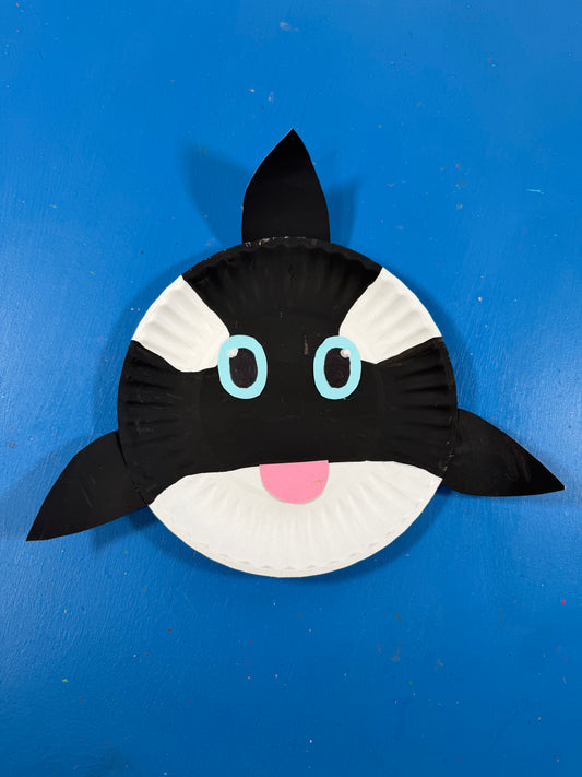 Paper Plate Orca Craft for Kids – Free Template