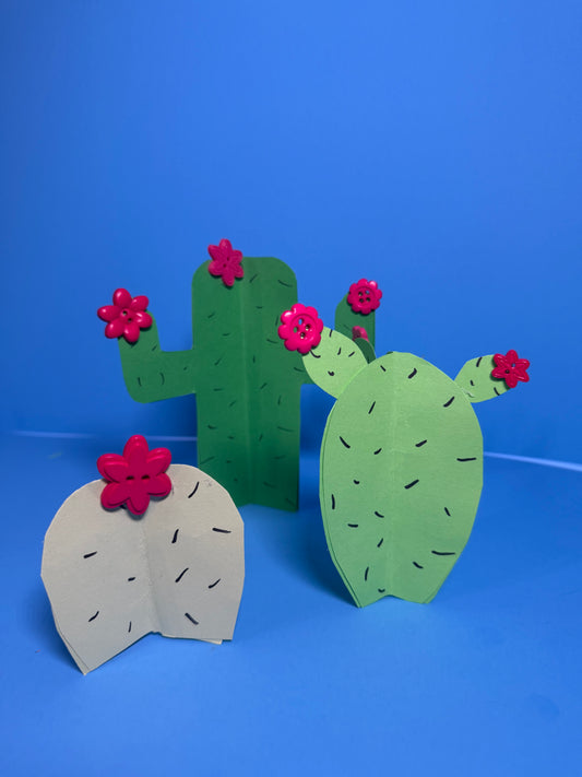 3D Paper Cactus Craft for Kids
