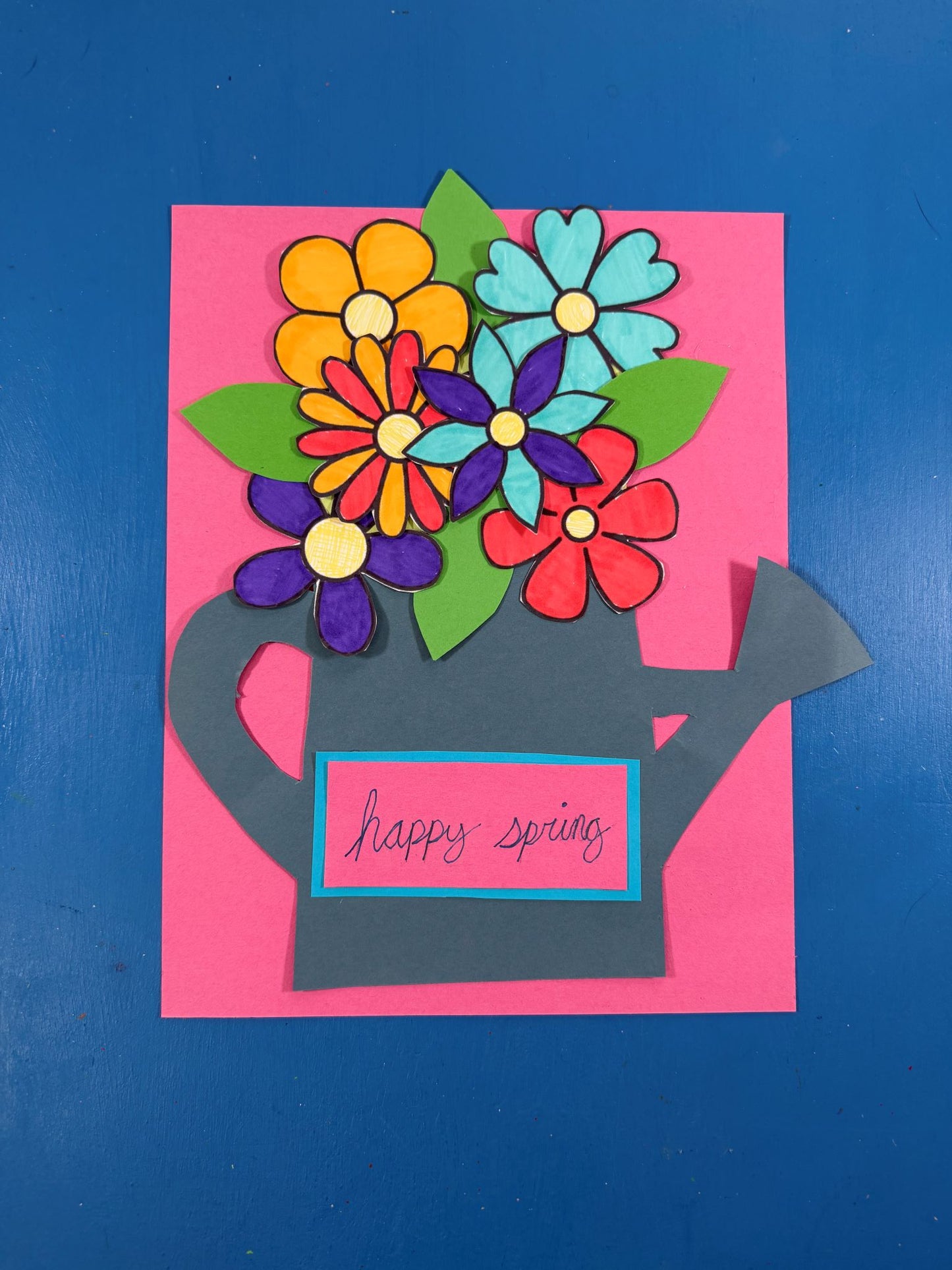 Paper Watering Can Bouquet