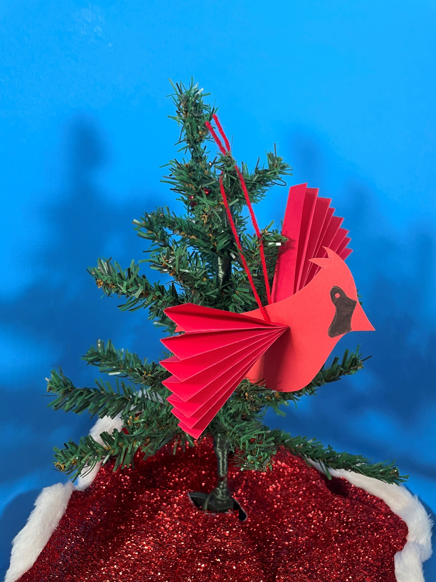 Paper Cardinal Ornament